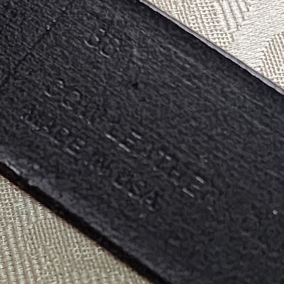 Nordstrom Elegant Black Leather Belt with Smooth Finish Size 38 - Picture 7 of 9